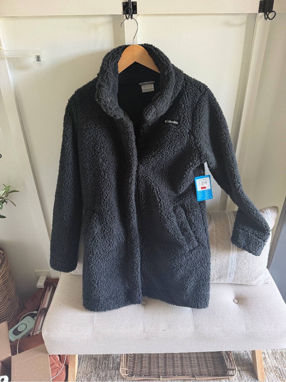 Columbia Black Teddy Sherpa Long Coat